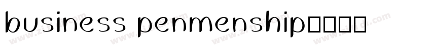 business penmenship字体转换